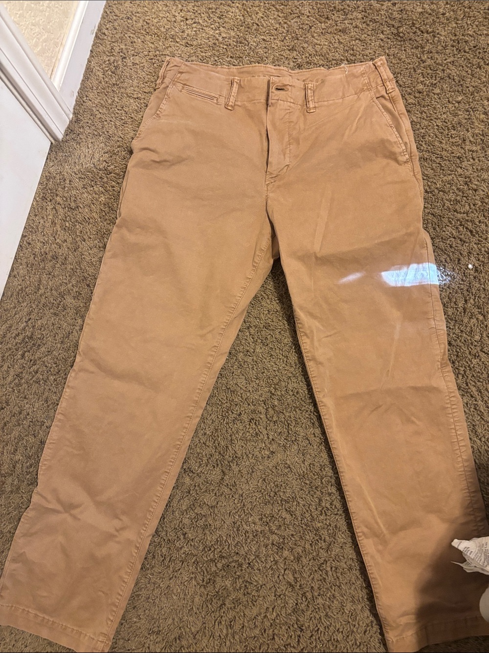 Men's Classic Tan Cotton Chinos - Casual Everyday Pants